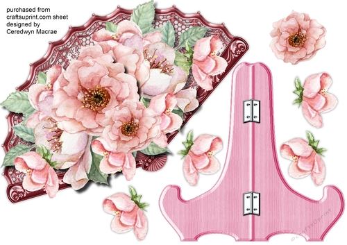 Beautiful Fan and Pink Roses