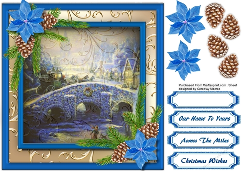Beautiful Bridge in the Christmas Village 