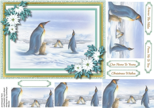 Beautiful Artic Scene 3 Pyramid Penguins
