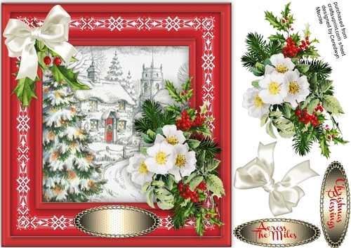 Beautiful Christmas Rose and Holly 