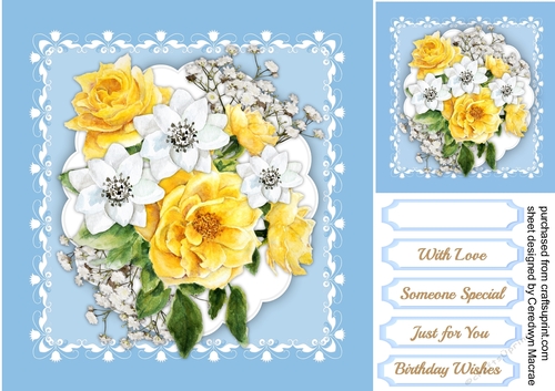 Beautiful Yellow Roses and Babys Breath
