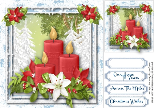 8x8 Candles in the snow 