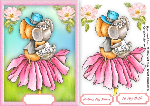 Lovely Just Married Mice 