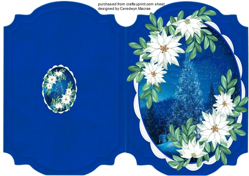 Print, Cut and Fold , Beautiful Blue Christmas 