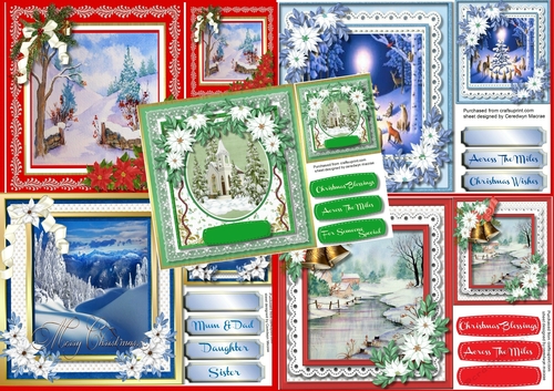 8x8 Mini Kit , 5 Beautiful Christmas Scenes
