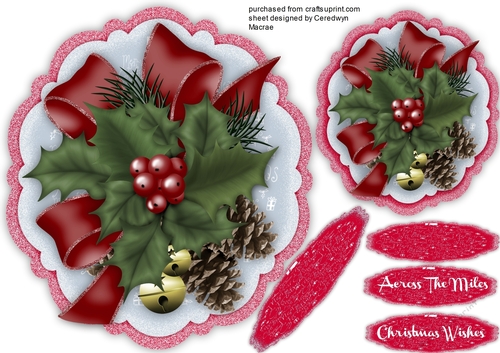 Beautiful Holly and Pine Cones 2