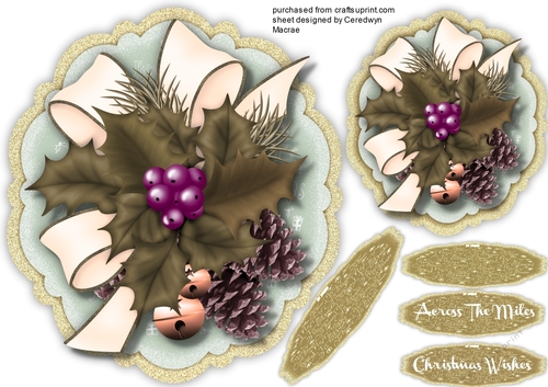 Beautiful Holly and Pine Cones  4