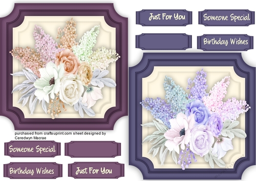 Beautiful Toppers with Lilacs and Ross 