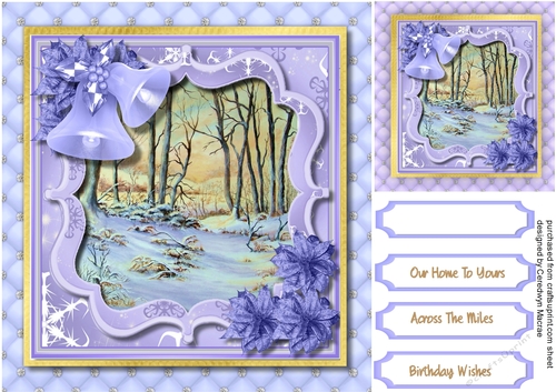 Lilac Bells and Winter Scene 