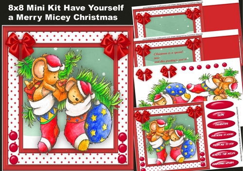 8x8 Mini Kit . Have Yourself a Merry Micey Christmas 