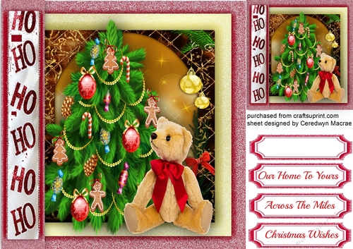 Teddys Beautiful Christmas Tree 
