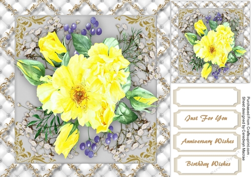 Yellow Roses and Babys Breath