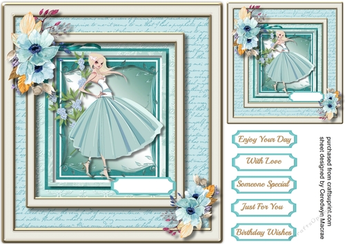 Beautiful Fashion Lady In Aqua 