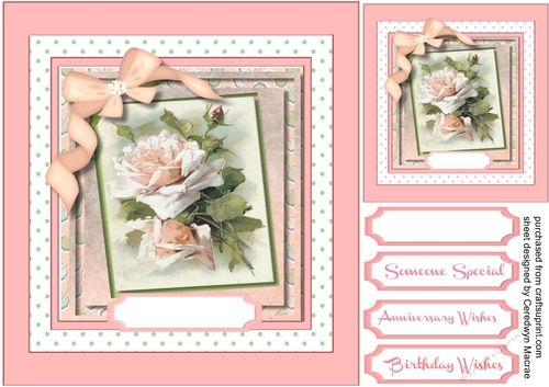 Beautiful Kliene Roses on lace 