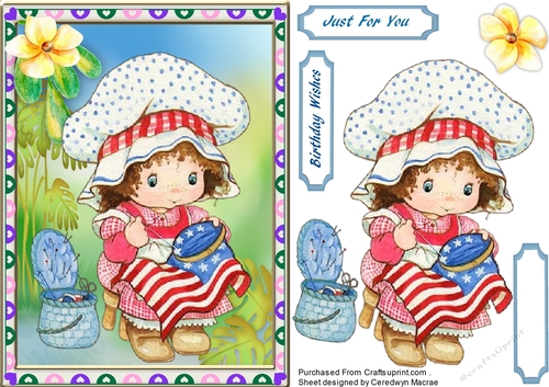Little Miss Sewing Girl 