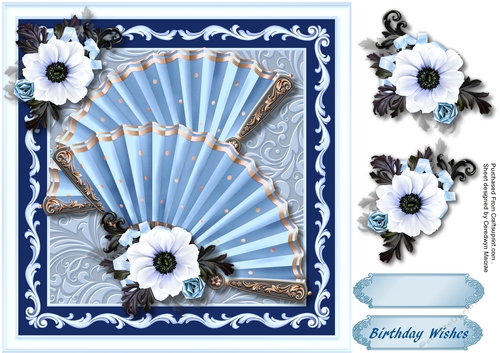 Stunning Blue Fan Affair 