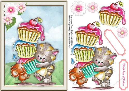 Cat and Mouse Cupcake Tower
