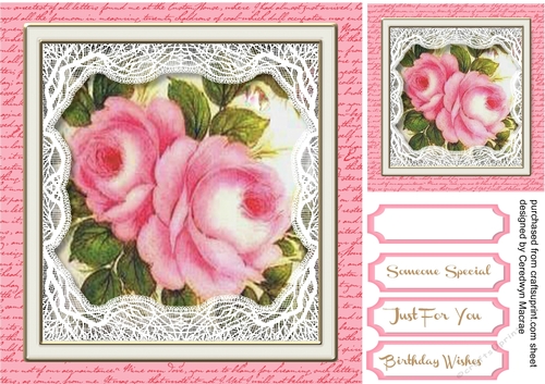 Beautiful Roses with Nelson Lace 