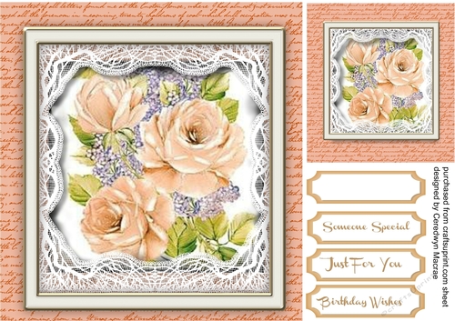  Cream Roses and Nelson Lace 