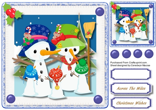 Cute Snowman Family 
