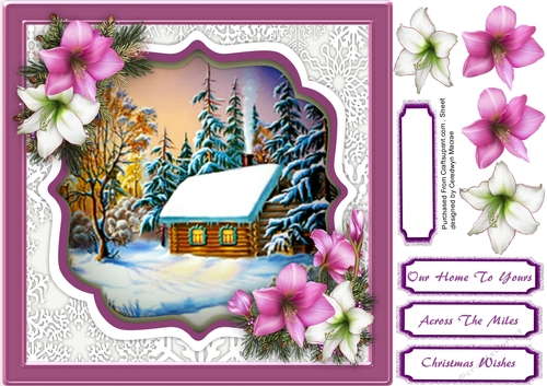 Log Cabin in the Snow 