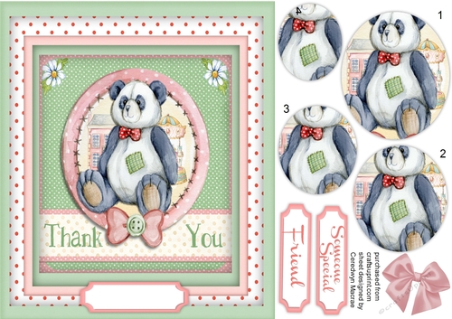 Lovely Bingham Bear , thank You Card (Pyramid)