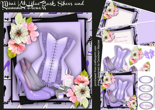 8X8 Mini Kit, Lilac Bask, Shoes and Summer Flowers 