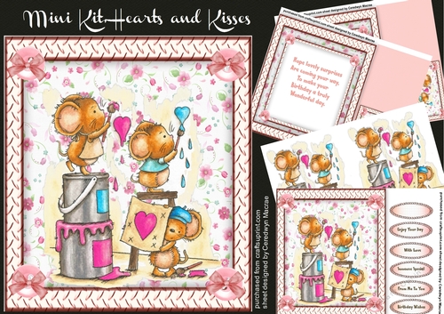 8x8 Mini Kit, Hearts and Kisses