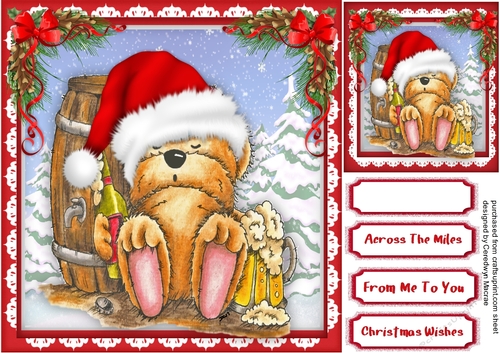 Christmas Beer Belly Bear 