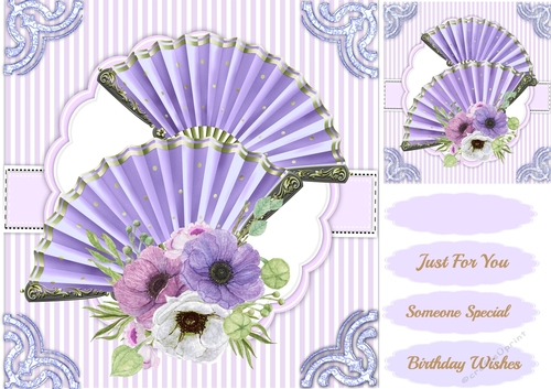 Beautiful Violet Fans and  Anemomes