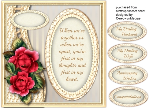 Special Anniversary Wishes with Verse , Gold