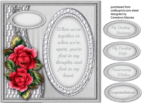Special Anniversary Wishes with Verse , Silver
