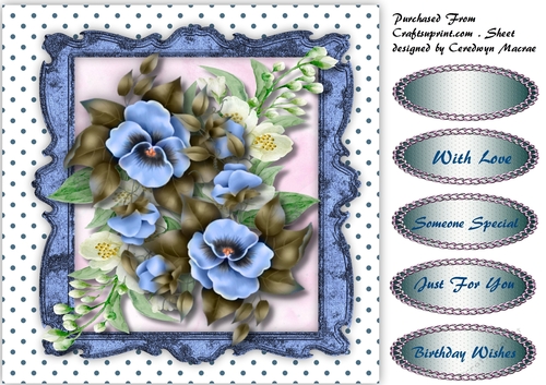 Blue Pansys and Jasmine 