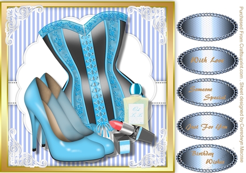 Beautiful Blue Bask and Makeup