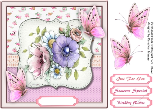 Summer Flowers and  Butterflys 