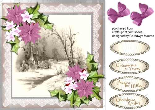 Beautiful Sepia Christmas Scene 