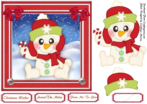 Baby Snowman in the Snow 