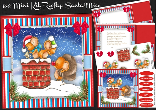 8x8 mini kt, Rooftop Santa Mice 
