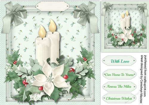 Beautiful Candles and Holly 