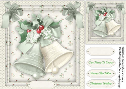 Beautiful Christmas Bells  and Holly 