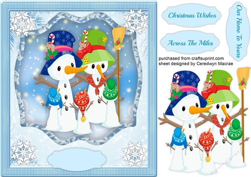 Christmas Snow Family 