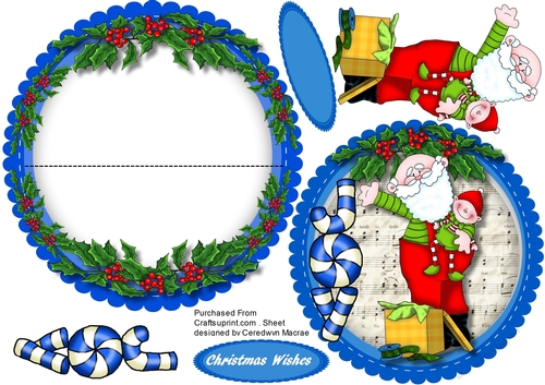 Santa Elves Wobble Card