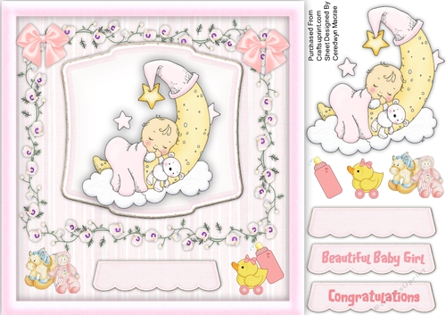 Beautiful Moon Baby in Pink ,