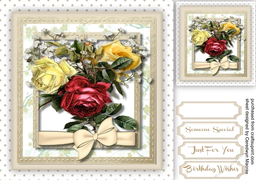 Roses in a Saddled Stitched Frame 