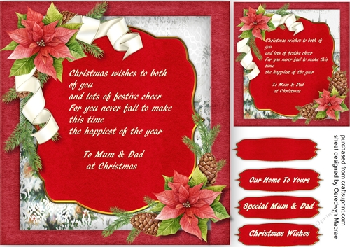 To A Special  Mum & Dad At Christmas 