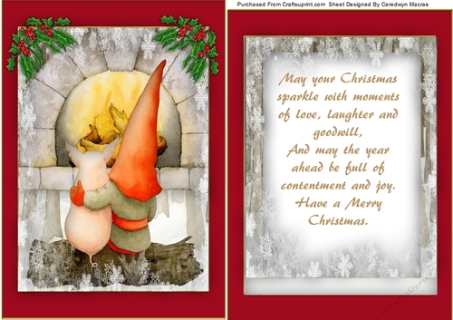 Gnome and Piggy Keeing Warm