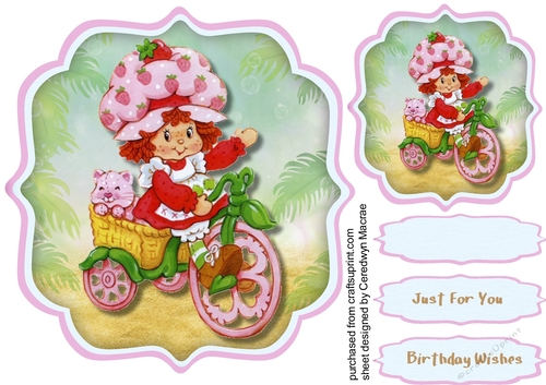 Little Miss Strawberry on her Bike 