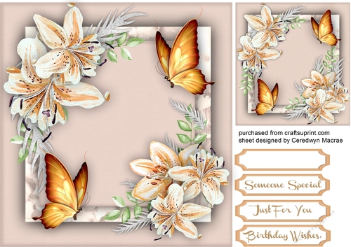 Stunning Tiger Lilys and Golden Butterflys