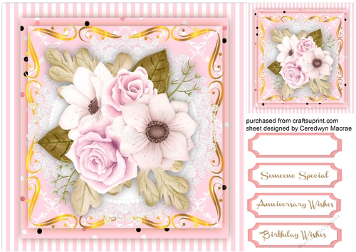 Beautiful Roses in a Gold Frame 1