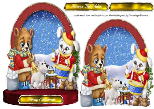 Lovely Shaped card with Christmas Toys